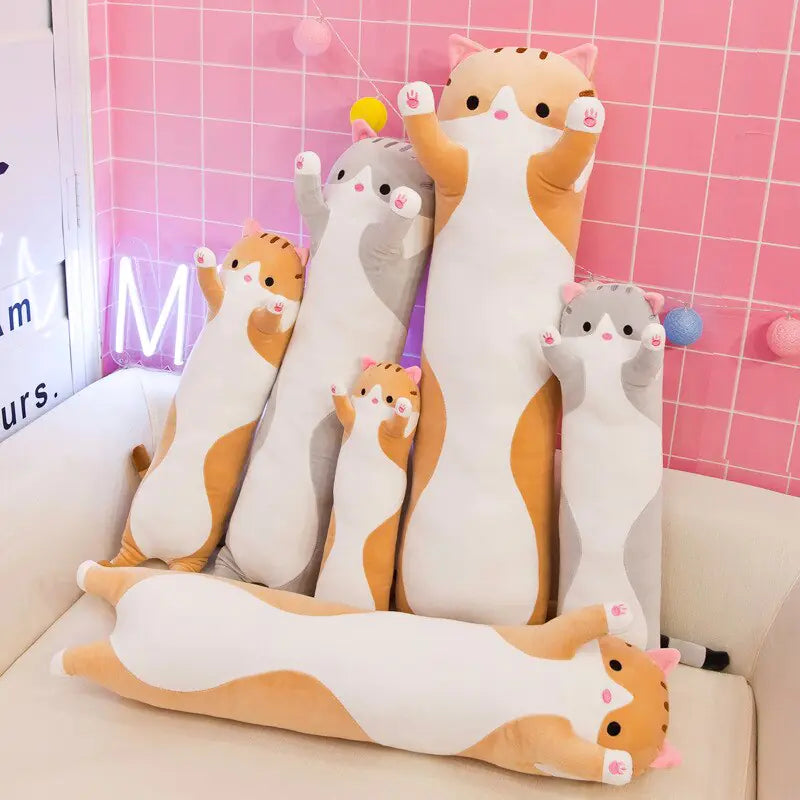 Long Kitten Plush Pillow